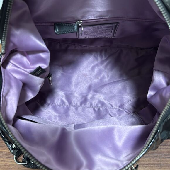 Coach OpArt Madison Sabrina Black Fabric/Leather Handbag. Shoulder/Crossbody. - Picture 9 of 10